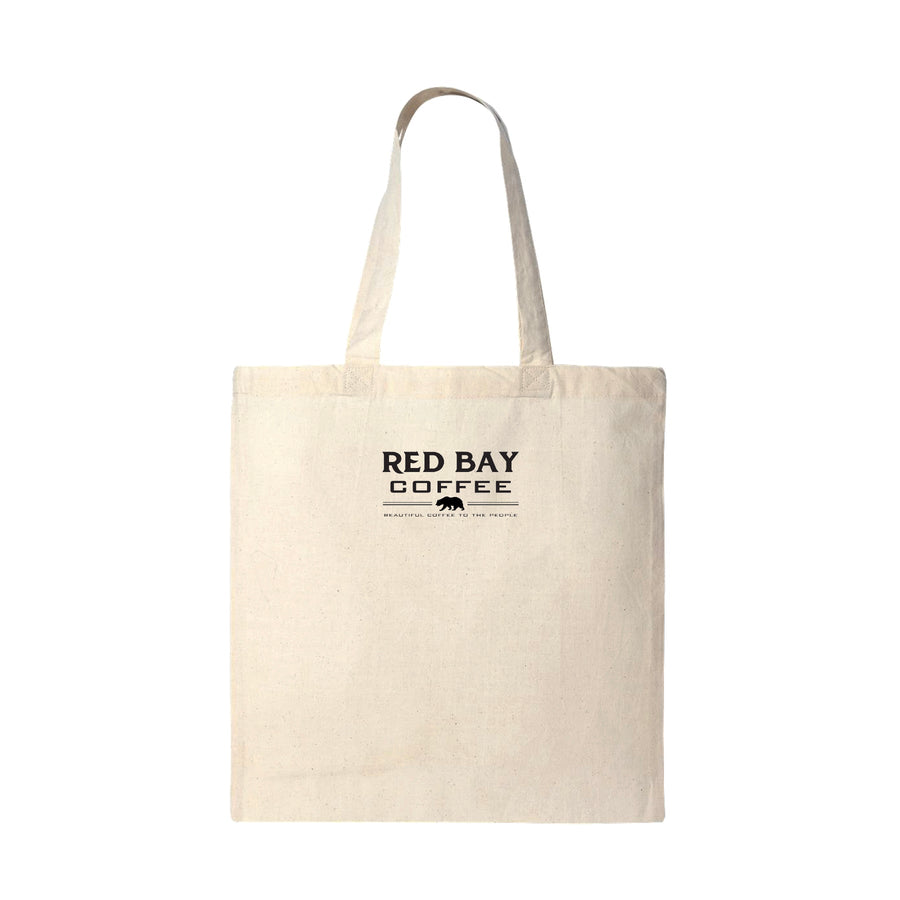 Black Coffee Two Color Cream Tote Bag - Red Bay Coffee