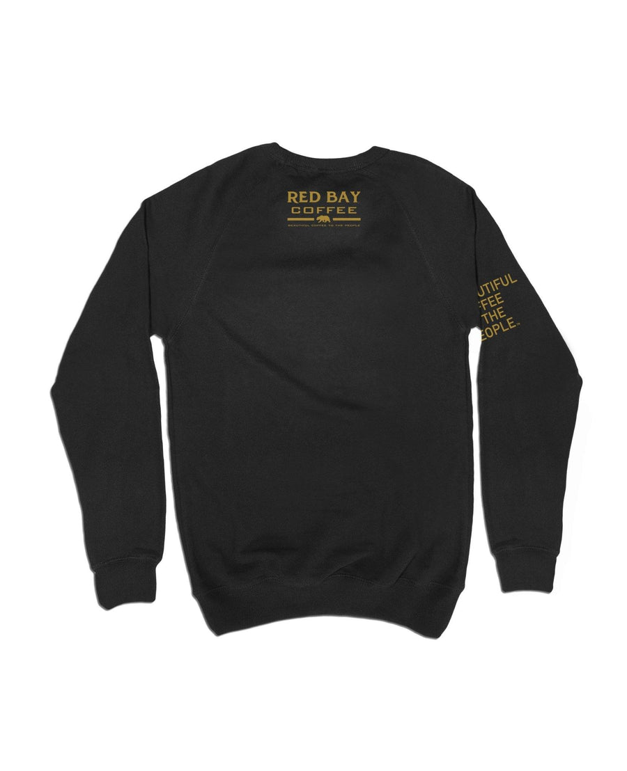 Unisex Sweatshirt - Black/Gold RBC Logo | Red Bay Coffee.