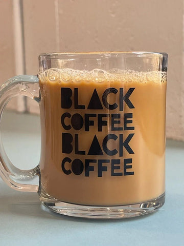 Black Coffee Glass Mug - Red Bay Coffee