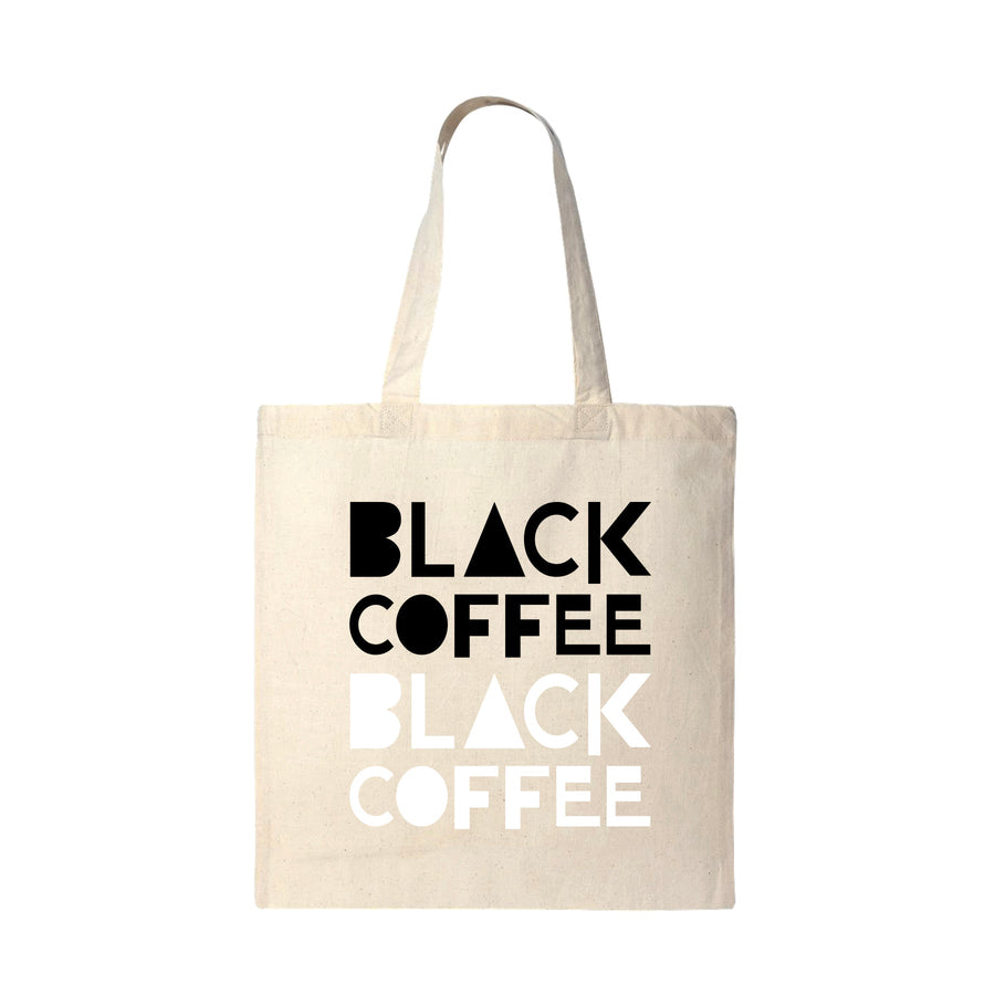 Black Coffee Two Color Cream Tote Bag - Red Bay Coffee