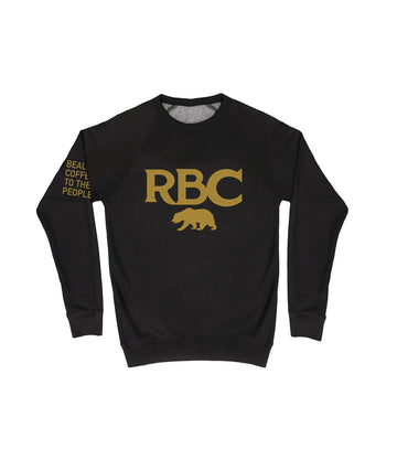 Unisex Sweatshirt - Black/Gold RBC Logo | Red Bay Coffee.